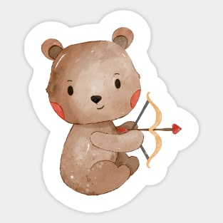 Cute Valentines Day Teddy Bear Sticker